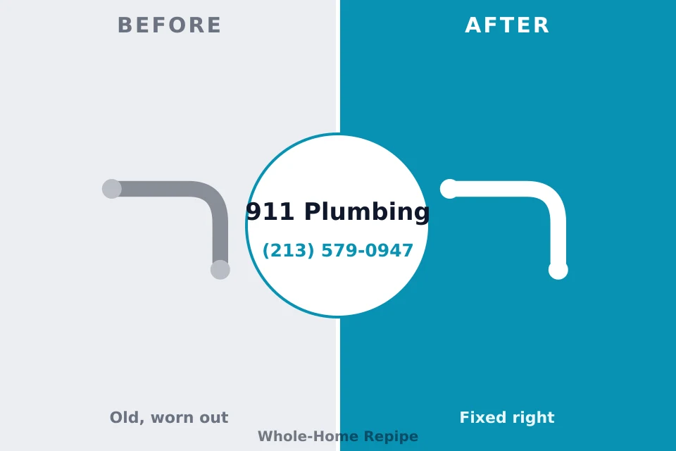 Before and after: plumbing company Pontiac, IL